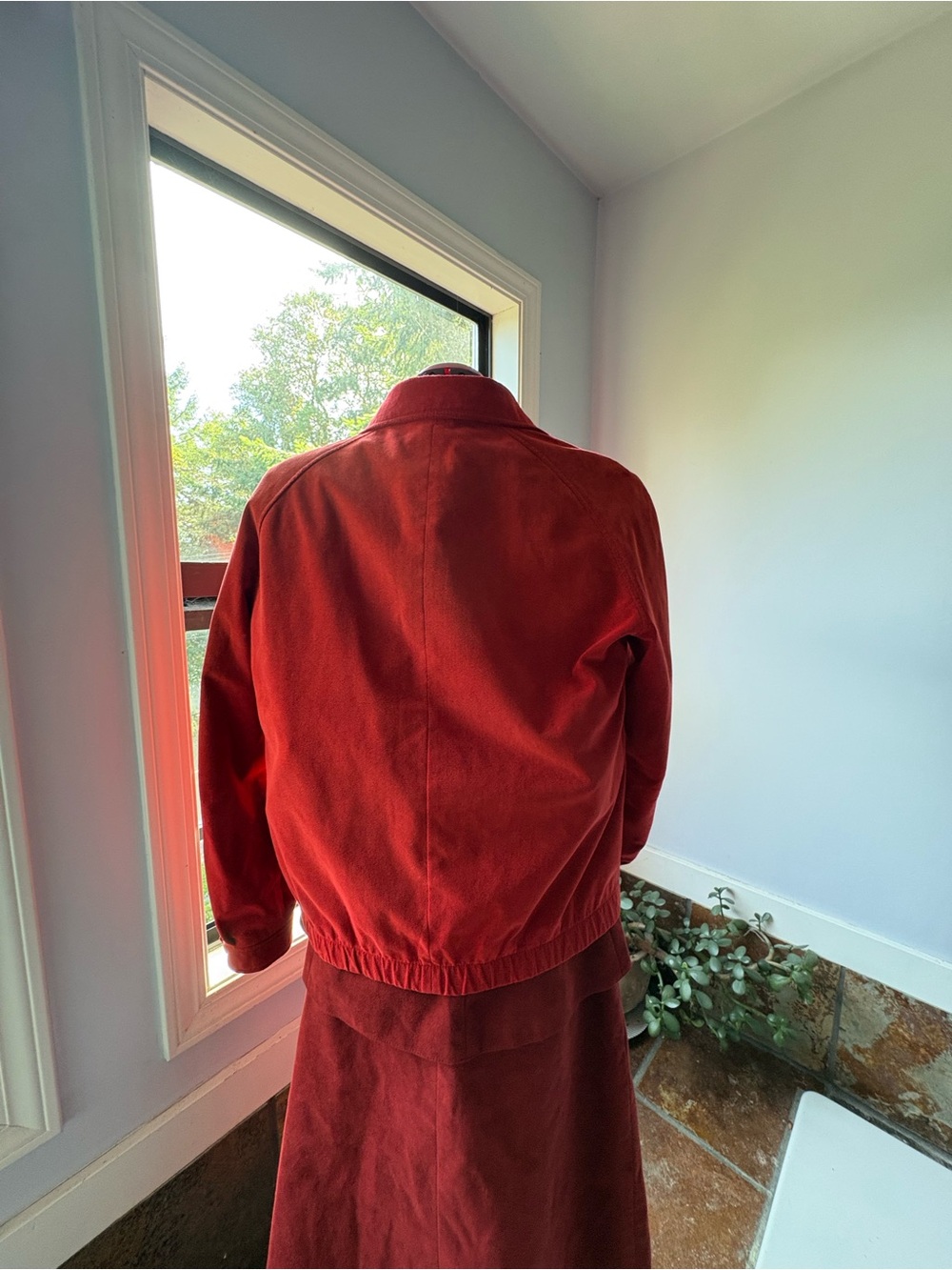 Women's Red Button-Front Jacket - Picture 5 of 9